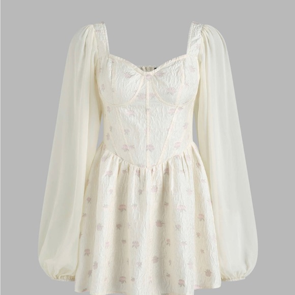 NWT Cider Floral Puff Sleeve Mini Dress sz XL - Picture 1 of 6